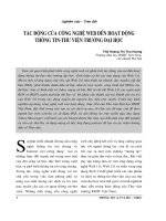 Tác động của công nghệ web đến hoạt động Thông tin - Thư viện trường đại học