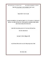 Khảo nghiệm cặn dịch chiết lá cây keo lá tràm ở đồng nai để đánh giá tính kháng bệnh chết héo do nấm ceratocystis sp 