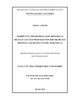 Nghiên cứu thành phần loài, phân bố và đề xuất các giải pháp bảo tồn khu hệ bò sát (reptilia) tại huyện vân hồ, tỉnh sơn la 