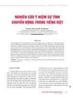 Nghiên cứu ý niệm sự tình chuyển động trong tiếng Việt