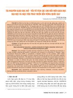 Tài nguyên giáo dục mở - yếu tố tích cực cho đổi mới giáo dục đại học và mục tiêu phát triển bền vững quốc gia1