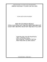 Một số giải pháp chỉ đạo nâng cao năng lực chuyên môn cho đội ngũ giáo viên tại trường mầm non thị trấn nga sơn 