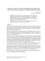Bồi dưỡng năng lực tổ chức hoạt động ngoại khóa cho sinh viên ngành Sư phạm Địa lí - Trường Đại học Quy Nhơn