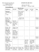 De kiem tra hoc ki II cac mon