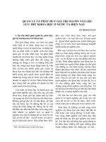 Quản lý và phát huy giá trị nguồn tài liệu lưu trữ khoa học ở nước ta hiện nay