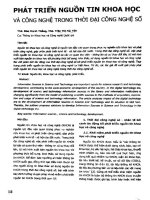 Phát triển nguồn tin khoa học và công nghệ trong thời đại Công nghệ số