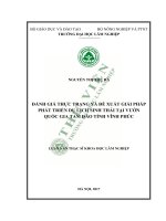 Đánh giá thực trạng và đề xuất giải pháp phát triển du lịch sinh thái tại vườn quốc gia tam đảo tỉnh vĩnh phúc 