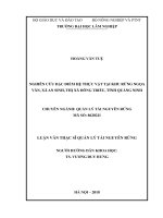 Nghiên cứu đặc điểm hệ thực vật tại khu rừng ngọa vân, xã an sinh, thị xã đông triều, tỉnh quảng ninh 