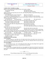 Đề kiểm tra học kì 1 môn Giáo dục công dân lớp 11 năm học 2020-2021 – Trường THPT Quỳnh Thọ (Đề số 1)