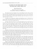 Vai trò của ngữ pháp chức năng với việc dạy và học tiếng Nga