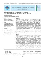 Phân tích hiệu quả kỹ thuật và tài chính của nghề lưới kéo xa bờ (>90 cv) ở tỉnh Bến Tre