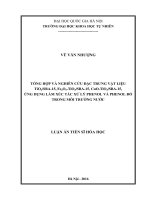 Luận án tiến sĩ tổng hợp và nghiên cứu đặc trưng vật liệu tio2  SBA 15, fe2o3 tio2 SBA 15, cuo tio 2 SBA 15 