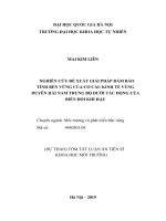 Dự thảo tóm tắt Luận án Tiến sĩ Khoa học môi trường: Nghiên cứu đề xuất giải pháp đảm bảo tính bền vững của cơ cấu kinh tế vùng duyên hải Nam Trung Bộ dưới tác động của biến đổi kh...