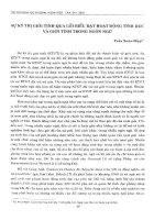 Sự kỳ thị giới tính qua lối biểu đạt hoạt động tình dục và giới tính trong ngôn ngữ