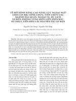 Về mô hình nâng cao năng lực ngoại ngữ cho cán bộ, công chức, viên chức các ngành hải quan, ngoại vụ, du lịch và biên phòng vùng biên giới phía bắc: Từ thực tiễn đến các nguyên tắc cơ bản