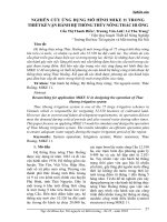 Nghiên cứu ứng dụng mô hình MIKE 11 trong thiết kế vận hành hệ thống thủy nông Thác Huống