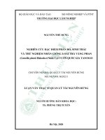 Nghiên cứu đặc điểm phân bố, sinh thái và thử nghiệm nhân giống loài trà vàng phan (camellia phaniihakoda et ninh) tại vườn quốc gia tam đảo 