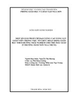 Một số giải pháp chỉ đạo nâng cao năng lực giáo viên trong việc tổ chức hoạt động giáo dục theo hướng trải nghiệm cho trẻ mẫu giáo ở trường mầm non nga trung 