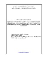 Một số giải pháp trong công tác xây dựng cơ sở vật chất đạt chuẩn quốc gia mức độ 2 tại trường tiểu học đông hưng, thành phố thanh hóa 
