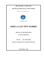 Khóa luận tốt nghiệp Quản trị kinh doanh Hoàn thiện hệ thống kênh phân phối tại Trung tâm kinh doanh VNPT – Vinaphone Hải Phòng