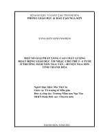 Một số giải pháp nâng cao chất lượng hoạt động âm nhạc cho trẻ mẫu giáo 5   6 tuổi ở trường mầm non nga tân 
