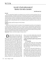 Vài nét về đồ gốm nghi lễ trong văn hóa Champa