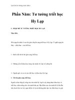 Lịch Sử Tư Tưởng trước Marx - Phần Năm: Tư tưởng triết học Hy Lạp