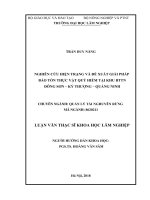 Nghiên cứu hiện trạng và đề xuất giải pháp bảo tồn thực vật quý hiếm tại khu bảo tồn thiên nhiên đồng sơn   kỳ thượng, quảng ninh 