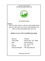 Điều tra thực trạng và đề xuất một số biện pháp quản lý, thu gom và xử lý rác thải sinh hoạt 