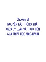 Bài giảng Triết học nâng cao - Chương 7