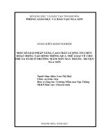 Một số giải pháp nâng cao chất lượng tổ chức hoạt động tạo hình thông qua thể loại vẽ cho trẻ 5 6 tuổi ở trường mầm non nga thắng 