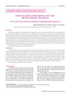 Đánh giá chất lượng dịch vụ thư viện Trường Đại học Nha Trang