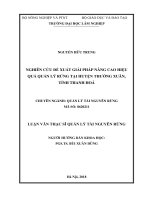 Nghiên cứu đề xuất giải pháp nâng cao hiệu quả quản lý rừng tại huyện thường xuân, tỉnh thanh hoá 