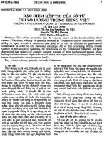 Đặc điểm kết trị của số từ chỉ số lượng trong Tiếng Việt