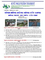 Chuong trinh du lich 4 ngay cac tinh Mien Tay