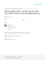 Thành Thăng Long - Hà Nội: Giá trị toàn cầu, niềm tự hào và trách nhiệm quốc gia