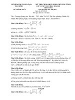 Đề thi học sinh giỏi môn Toán lớp 9 cấp tỉnh năm 2020-2021 có đáp án - Sở GD&ĐT Thái Bình