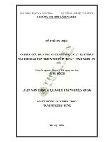 Nghiên cứu bảo tồn các loài thực vật hạt trần tại khu bảo tồn thiên nhiên pù hoạt, tỉnh nghệ an 