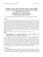 Nghiên cứu đặc tính các dòng thải của quá trình sản xuất chitin theo phương pháp truyền thống và phương pháp cải tiến