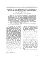 Xây dựng mối quan hệ phối hợp giữa trường đại học sư phạm với trường phổ thông trong đào tạo giáo viên