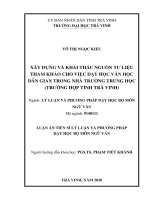 XÂY DỰNG và KHAI THÁC NGUỒN tư LIỆU THAM KHẢO CHO VIỆC dạy học văn học dân GIAN TRONG NHÀ TRƯỜNG TRUNG học