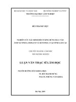 Nghiên cứu xác định các đối tượng rừng dựa vào ảnh vệ tinh landsat 8 và sentinel 2 tại tỉnh lào cai 
