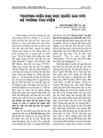 Thương hiệu Đại học quốc gia với hệ thống Thư viện