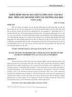 Kiểm định thang đo chất lượng đào tạo đại học trên góc độ sinh viên tại trường Đại học Văn Lang