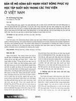 Bàn về mô hình đẩy mạnh hoạt động phục vụ học tập suốt đời trong các Thư viện ở Việt Nam
