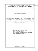 Một số giải pháp chỉ đạo giáo viên tổ chức các hoạt động phát triển tình cảm, kỹ năng xã hội cho trẻ nhà trẻ 24 36 tháng tuổi tại trường mầm non nga trung 