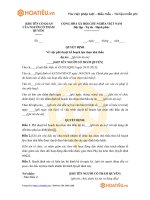 Mẫu quyết định về việc phê duyệt kế hoạch lựa chọn nhà thầu - HoaTieu.vn