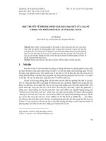 Học thuyết về phương pháp giáo dục đạo đức của I. Kant trong tác phẩm phê phán lí tính thực hành