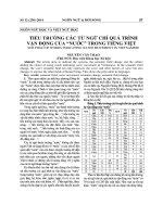 Tiểu trường các từ ngữ chỉ quá trình vận động của “nước” trong tiếng Việt