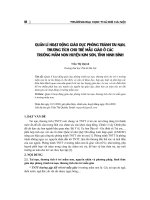 Quản lí hoạt động giáo dục phòng tránh tai nạn, thương tích cho trẻ mẫu giáo ở các trường mầm non huyện Kim Sơn, tỉnh Ninh Bình